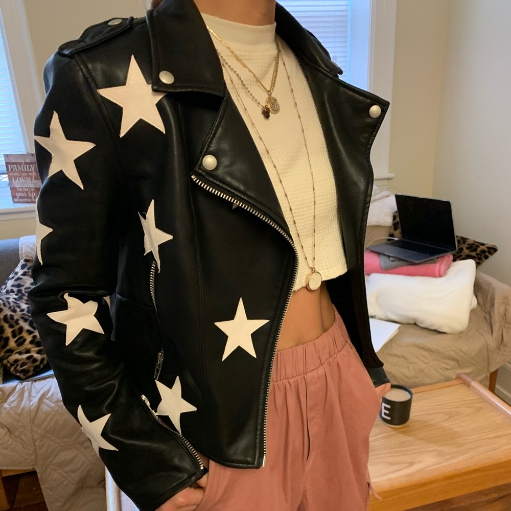 Blank nyc leather star jacket, Never worn